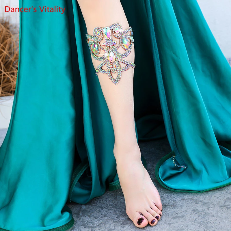 Accesorio de danza del vientre para mujer, piedras de danza del vientre, anillo para pie, joyería para actuación de danza