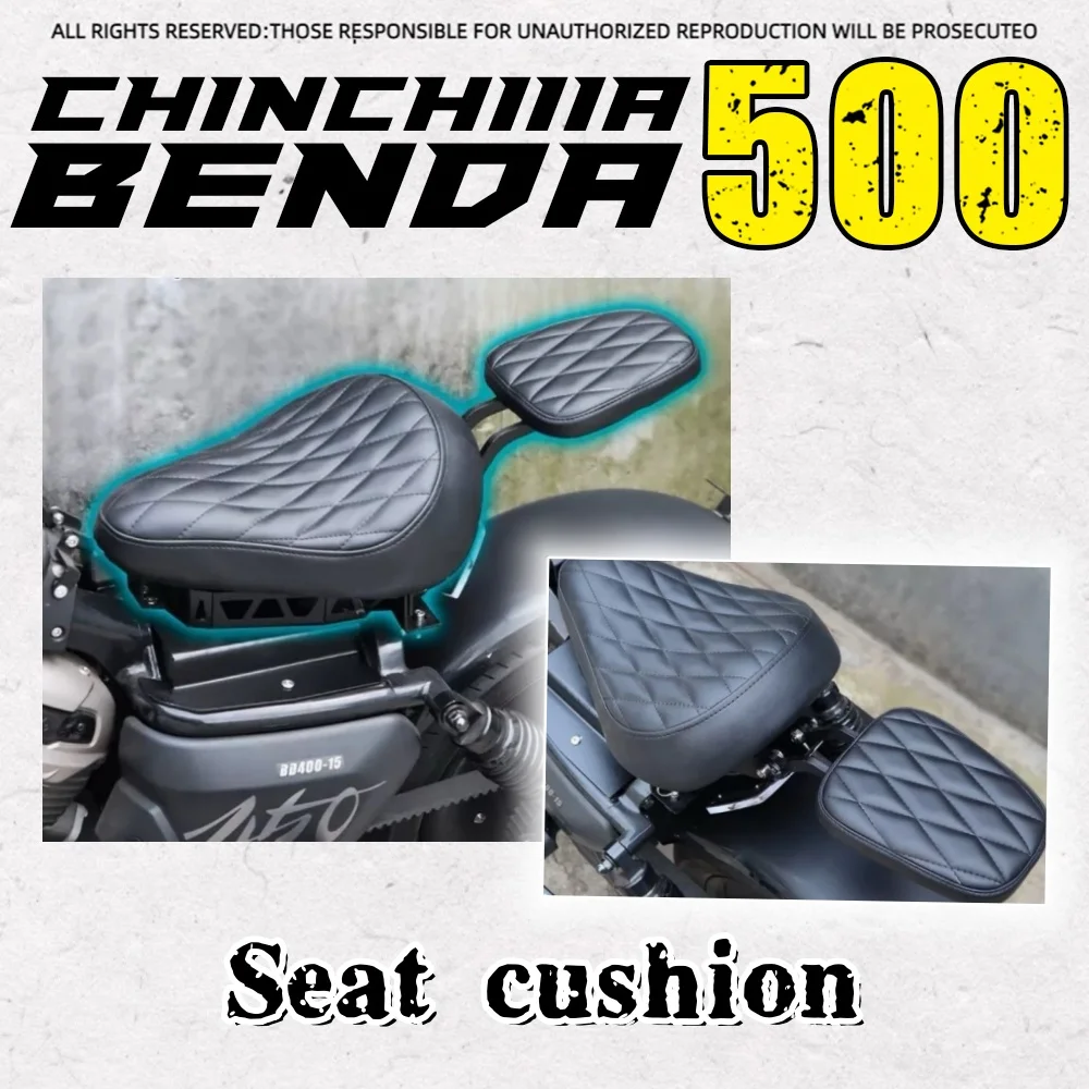 FOR BENDA ChinchiIIa 500 BENDA ChinchiIIa 450  custom retro folding cushion hidden double seat cushion bobber seat leather seat