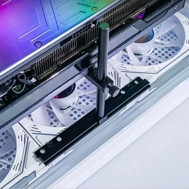 Aluminum GPU Mount, Single Layer Card Support with Adjustable Slide Feature for Desktop Computer GPU Brace 