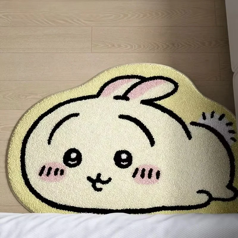 Hot Cartoon Rug Anime Hachiware Usagi Plush Floor Mat Bathroom Non-Slip Carpet Car Cushion Soft Living Room Decor Gifts view 5