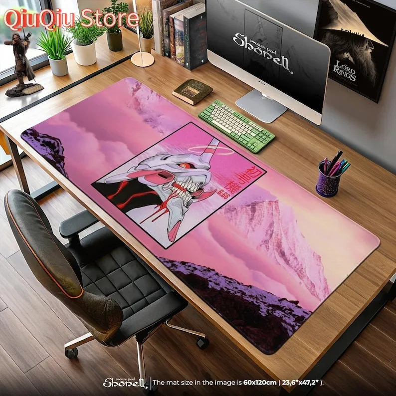 

Evangelion EVA 01 Mouse Pad – Neon Genesis Pink Mountain Design, Anime Mecha Desk Mat, Otaku Gaming Gift Idea