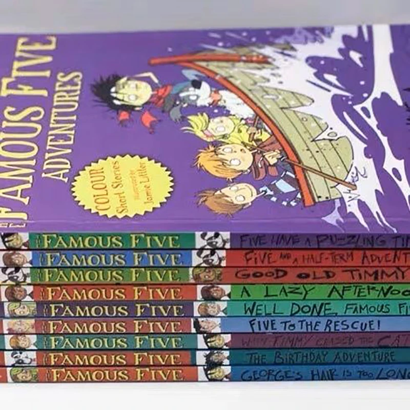 9 Books/Set Blyton The Famous Five Adventures Collection Children English Picture Book Detective Stories Libros Livros