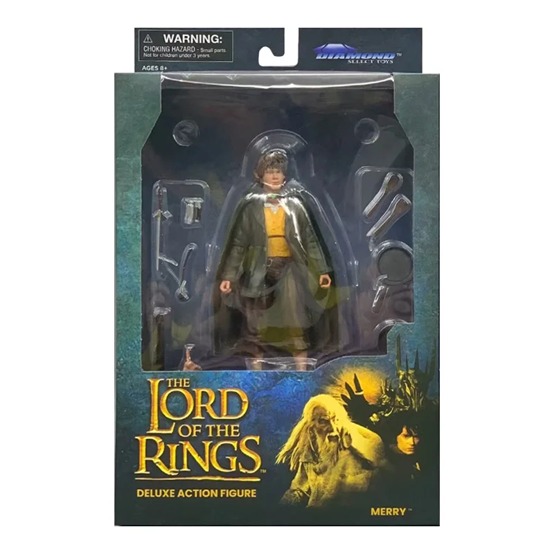 Diamond Select Toys DST Merry The Lord of The Rings 1/12 16Cm Deluxe Action Figure Original Model Toy Birthday Gift Collection