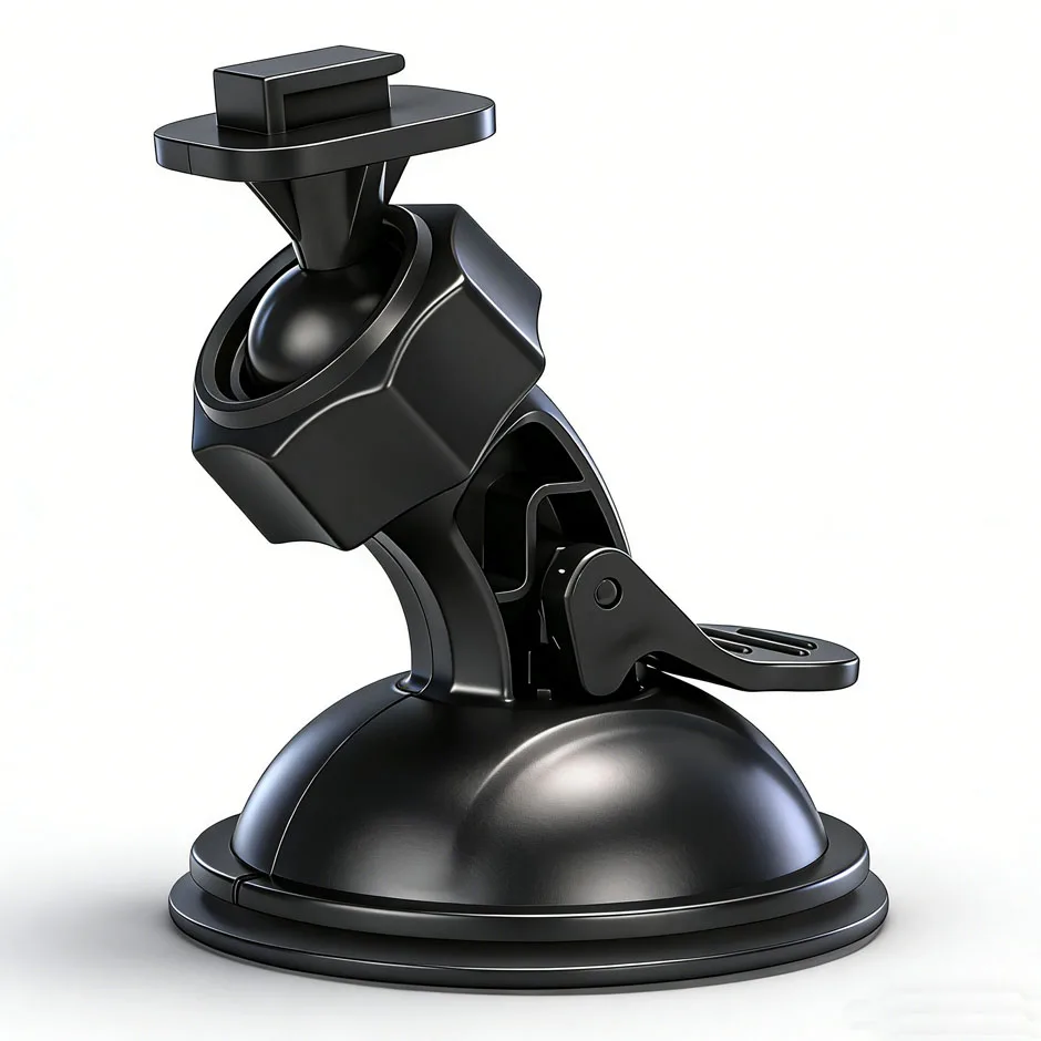 QXNY 360° Rotating Suction Cup Mount for Action Camera, Car DVR on Windshield - Secure Holder Bracket for Driving Recording