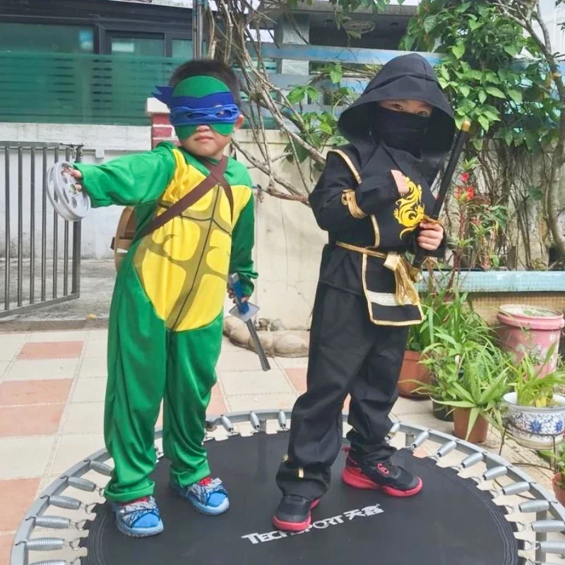 Child Anime Teenage Mutant Ninja Turtles Cosplay Costume Tmnt Masquerade Performance Vice Donatello Halloween Birthday Gifts Boy