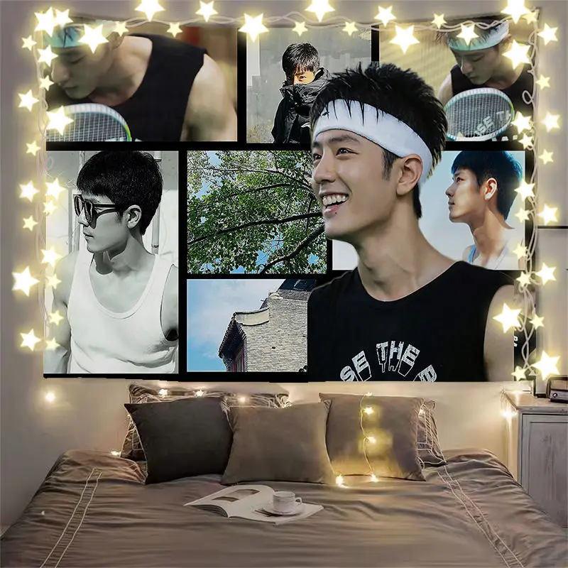 シャオ・ザンのジグソーパズルバージョン背景布、スターファンポスター、壁布、ベッドサイド改修、吊り下げ布、タペストリー