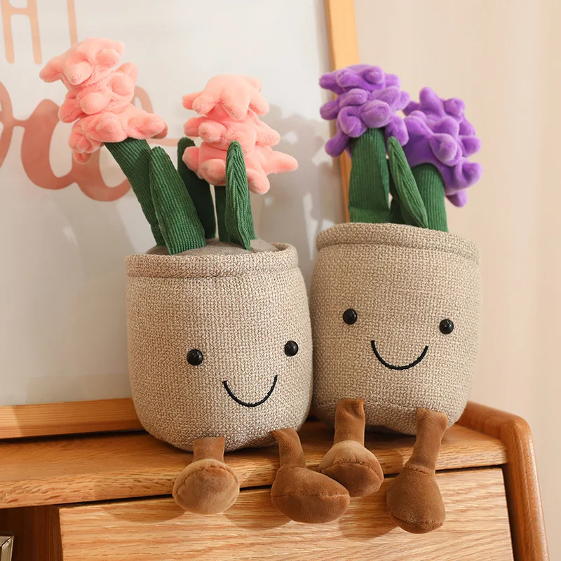 Cactus seed Plant Plush Toy Succulent Plant Plush Stuffed Potted Flower Decoration Toy Creative Gift for Room Bookshelf Decor ﻿