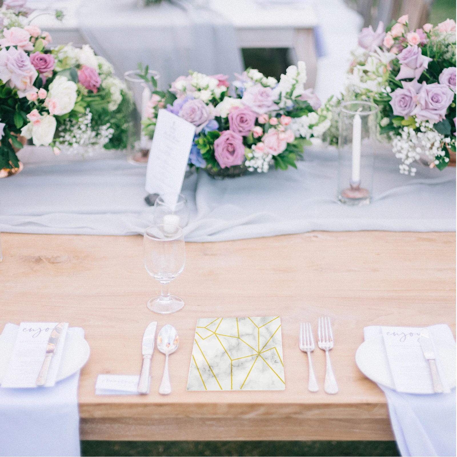 

2 Bags Marble Pattern Napkins Disposable Paper Towels Unique Design Safe Healthy Practical Bar Hotel Wedding Restaurant Banquet