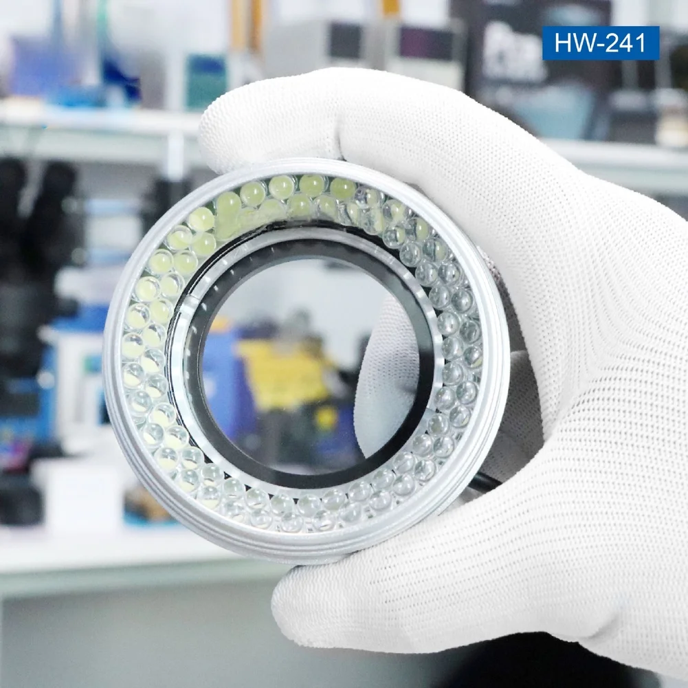 6500K for White LED Ring Light Metal Housing 72 High-brightness LEDs Uniform Shadow-free Illumination For Microscopes