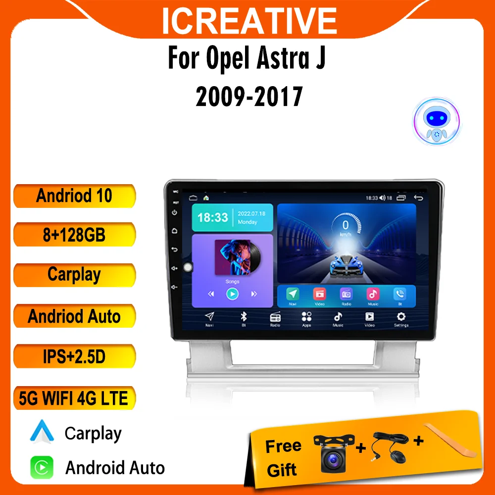 

For Buick Excelle 2 2009-2015 For Opel Astra J 2009-2017 2 Din Car Radio Android 9 Inch 4G GPS Navigation Multimedia Player