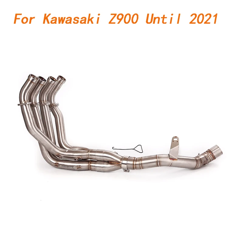 Slip On Motorcycle Exhaust Front  Connect Tube Head  Link Pipe Stainless Steel Exhaust System For Kawasaki Z900 Until 2021