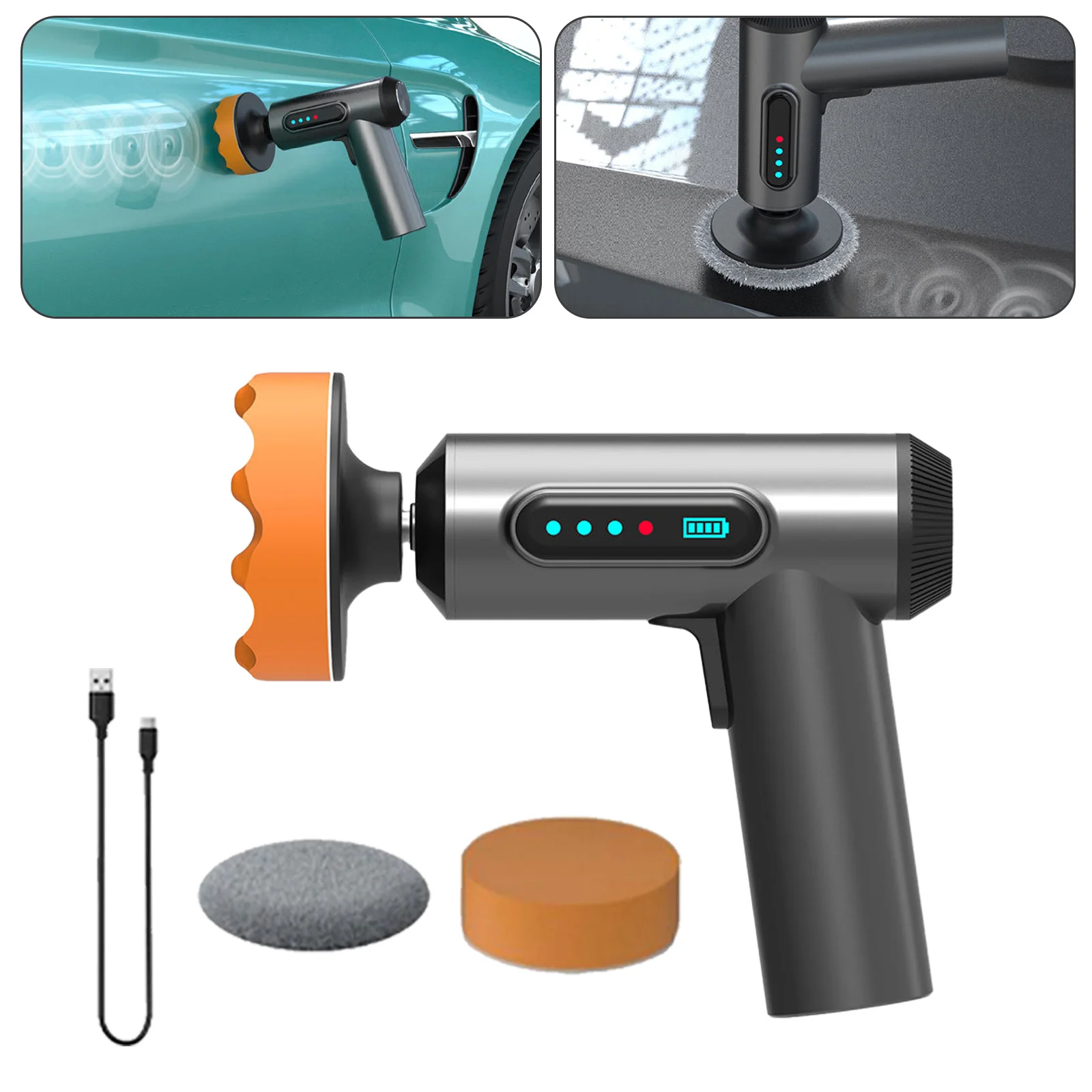 

4000mA Cordless Car Polisher 2000RPM Electric Polishing Wax Tool Auto Polish Waxing Machine Adjustable Speed Wireless Polisher