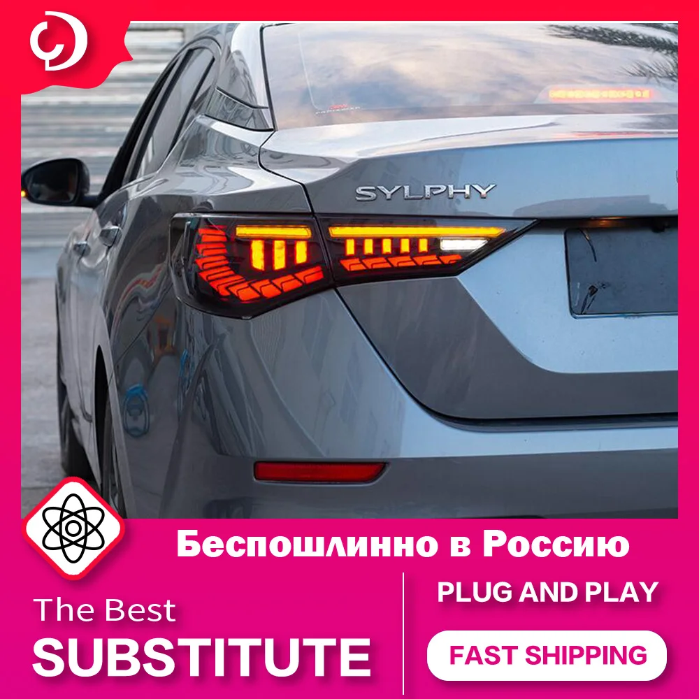 AKD Car Styling Taillights for Nissan Sylphy Tail Light 2020-2022 LED DRL Tail Lamp Running Turn Signal Rear Reverse Brake