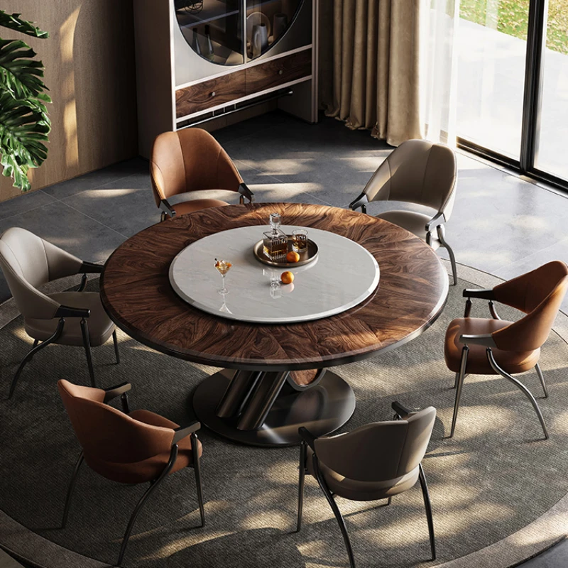 Multifunction Home Furniture Modern Dining Rooms Kitchen Table Luxury Oval Round Service Sedentary Mesa Comedor Cafe Room