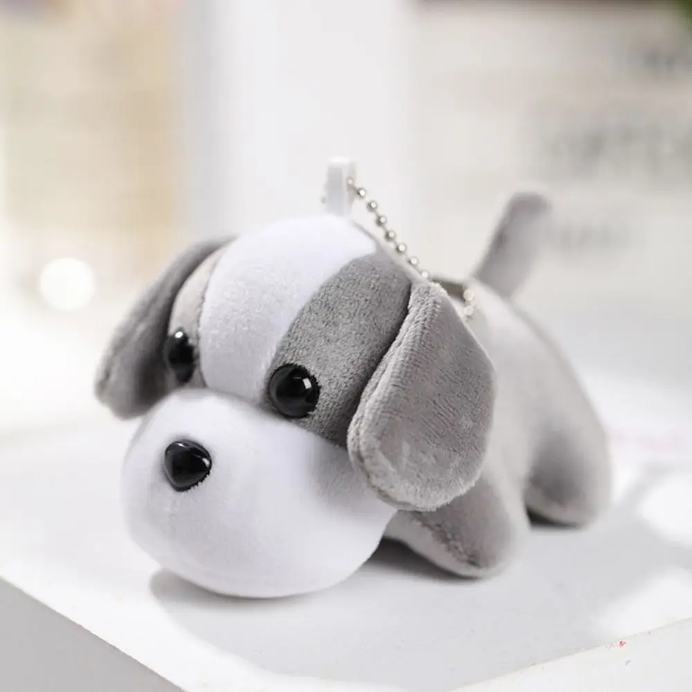 LLavero de perro de juguete de peluche de tamaño de 10cm, llavero de peluche de cachorro bonito y ecológico suave, colección de juguetes colgantes de felpa de diseño Adorable y bonito