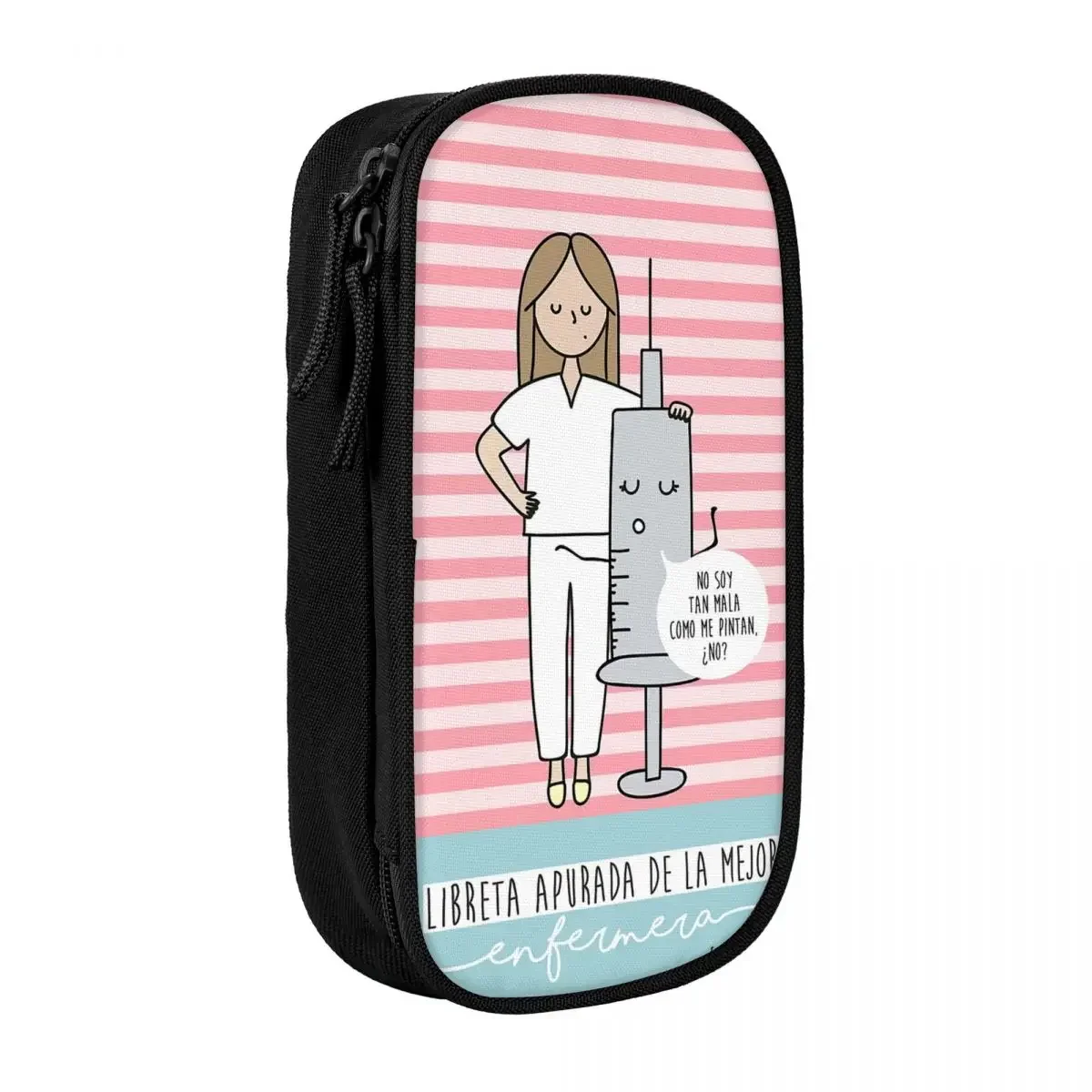 Cartoon Nurse Kawaii Pencil Case Boys Gilrs Large Storage Health Care Nursing Pencil Bag Pouch Students Stationery