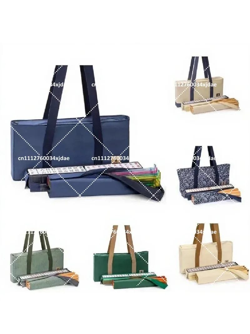 Mahjong Set Large Capacity Travel Storage Bag Portable Handbag Multifunctional Cosmetic Bag
