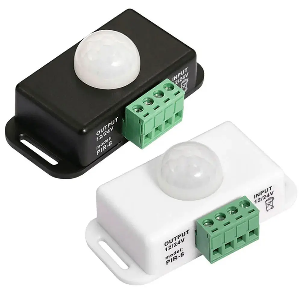 DC 12V-24V 8A PIR Motion Sensor Switch Automatic Adjustable Motion Sensor Motion Sensor Infrared PIR For LED Light