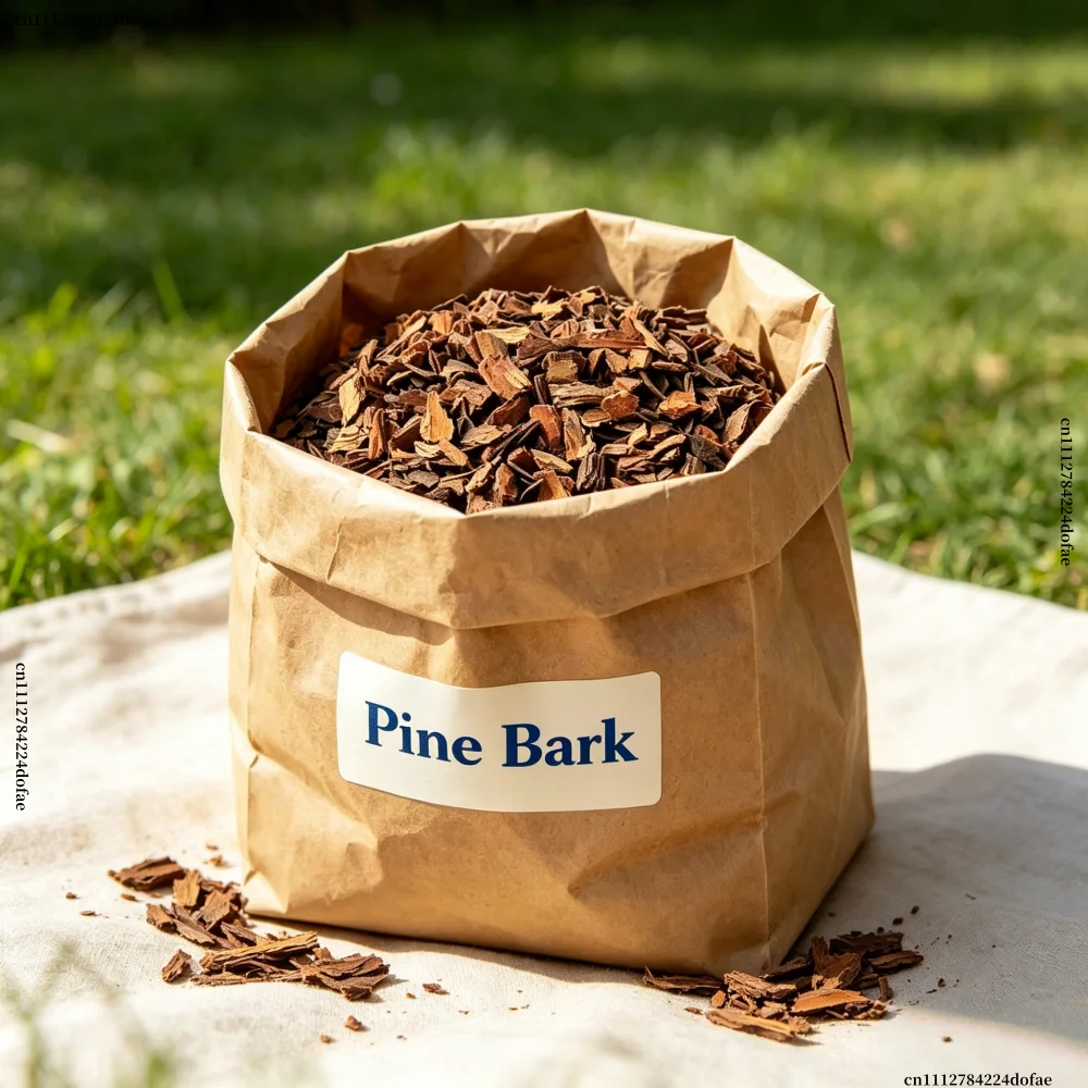 200g Organic Pine Nuggets Fermented Pine Bark Mulch For Orchid, Succulent, Bonsai, Blueberry & Garden Soil Amendment