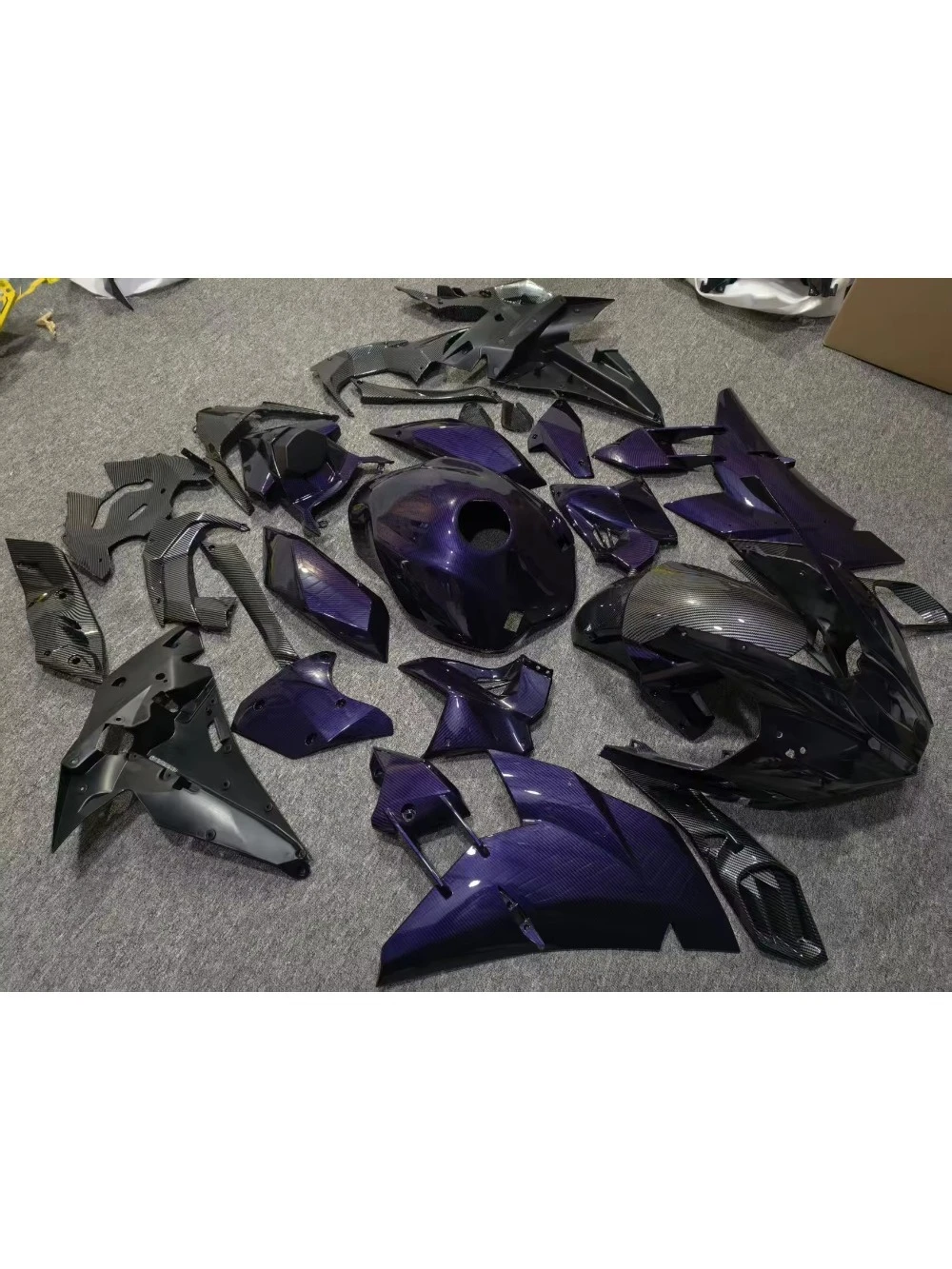 ABS Plastic Motorcycle Fairing Kit  for  Ninja H2 2017 ABS Plastic Motorcycle Fairing Kit Carbon Fiber Spray Paint