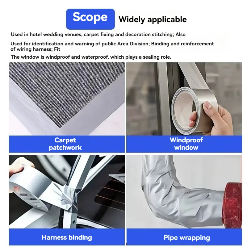 Beechip Super Sticky Cloth Duct Tape Carpet Binding Floor Waterproof Heavy Duty Industrial Adhesive Tape Repair Bundles