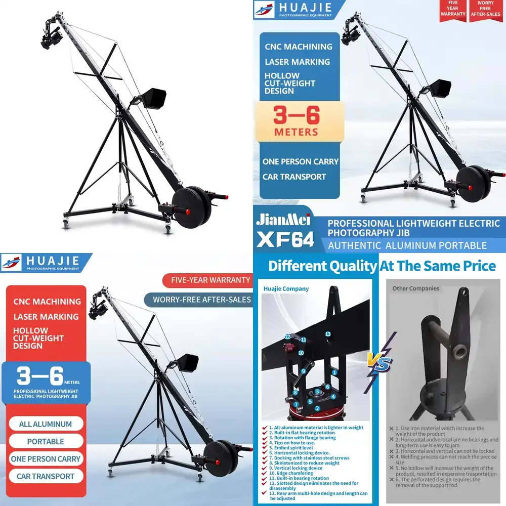 Jianmei 3-6m Light Weight Jimmy Jib Camera Crane for Sale Focus Remote Camera Jib Crane Camera Crane