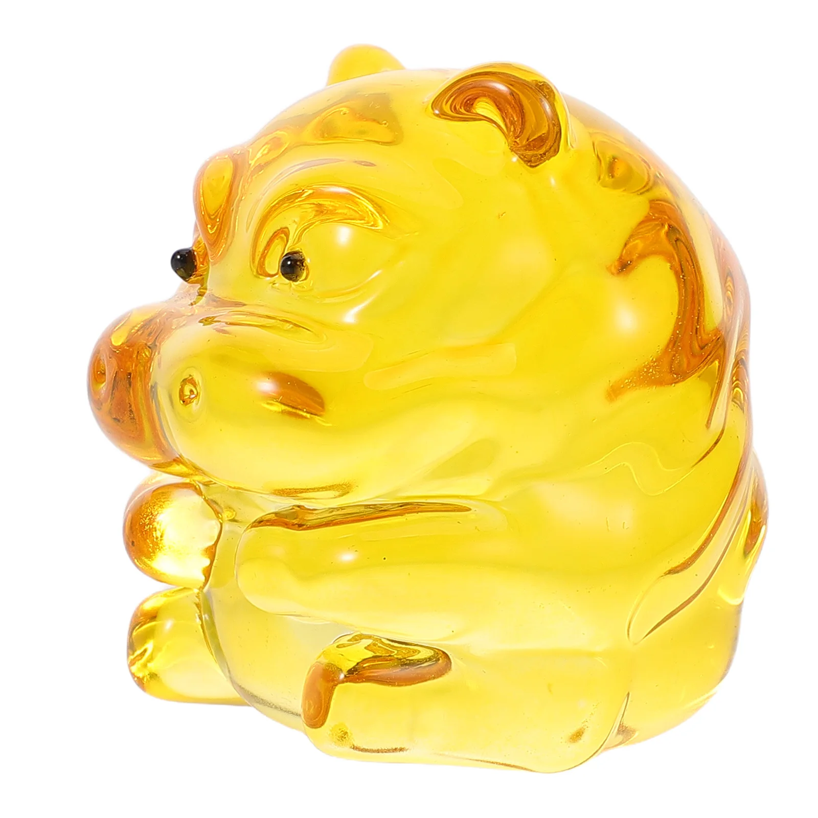 

Charming Crystal Hippo Adornment Smooth Colorful Surface Reflects Light Beautifully Modern Scene Minimalist Design