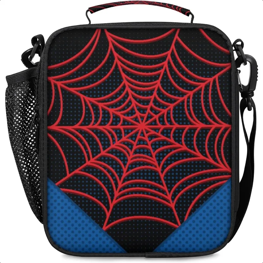 

Ланч-бокс для мальчиков и девочек Многоразовые изолированные сумки для обеда для холодильника большой емкости «Снова в школу», термосумка для обеда, комплект Bla