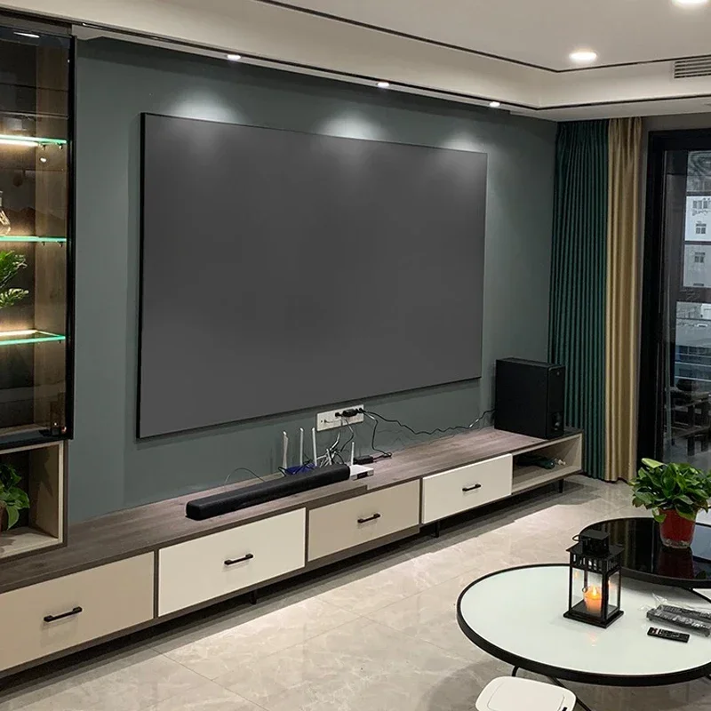 2025 ALR ブラックダイヤモンド固定フレームプロジェクションスクリーン 1CM超狭額縁アンビエントライトリジェクティング 4K 8K 3D HD ノーマルプロジェクター