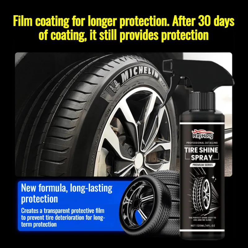 New tire gloss spray wheel tire gloss care clean polishing coating liquid coating