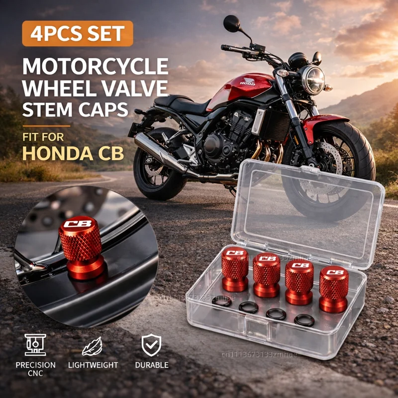 

For Honda CB 599 600F CB 400 500 CB919 CB 125 R CB 190R 250R CB1000R Motorcycle Accessories CNC Aluminum Tire Valve Stem Cap