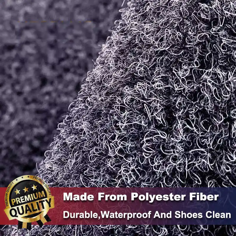 Home Deocorative Doormat Front Door Mat Outdoor Indoor Black Coffee Polyester Fiber Anti-Slip Floor Mat Carpet Shoes Clean Mats