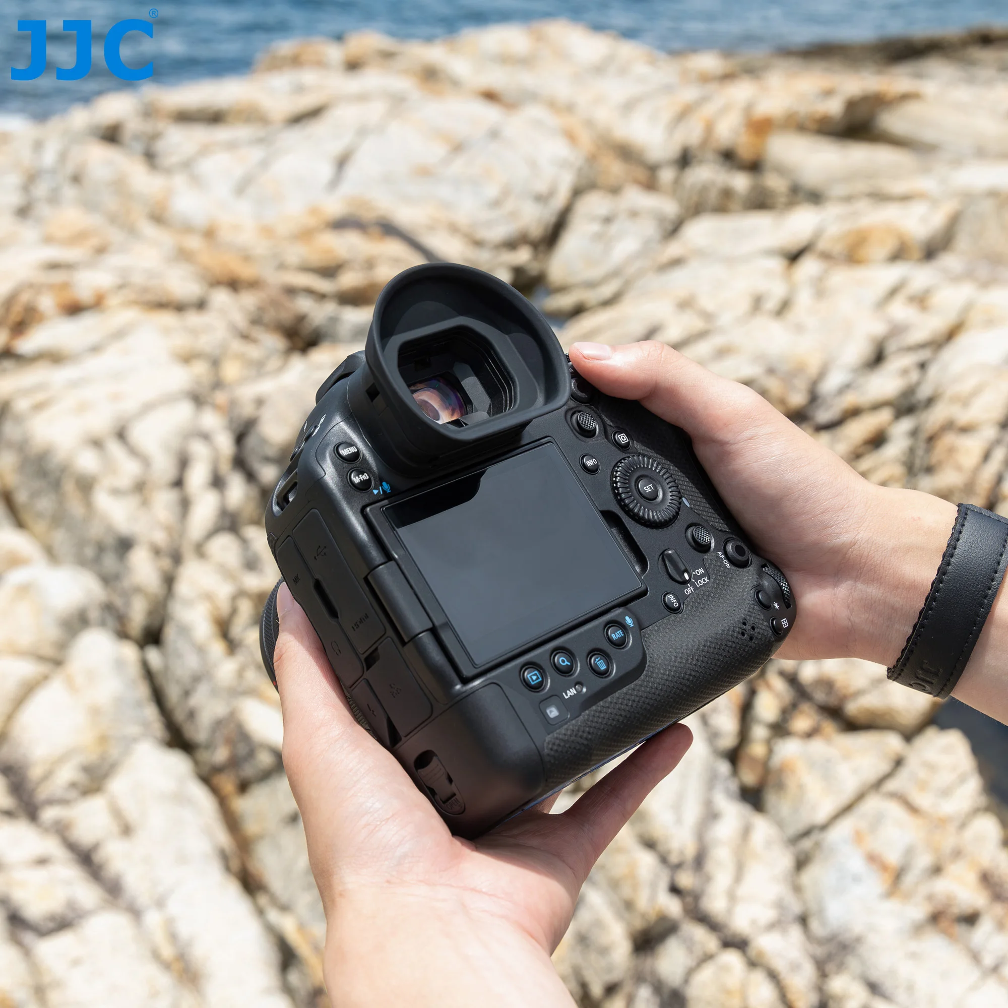 JJC Weiches Silikon-Kamera-Augenmuschel-Okular ersetzt Canon ER-I für Canon EOS R1 Augenmuschel, Augenschutz-Sucher – Detail 14