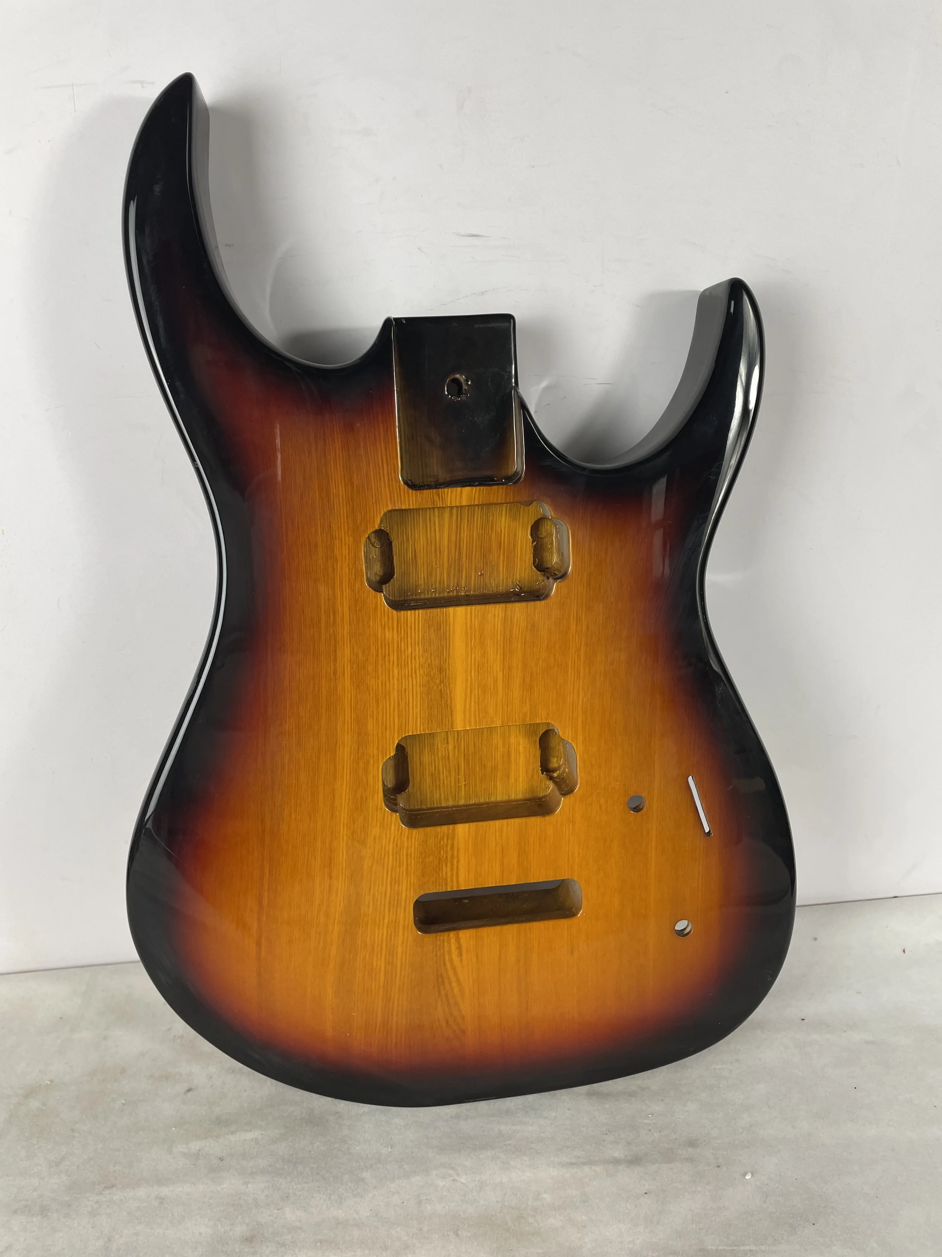 High quality ST guitar body completed with HH gloss gray wood DIY to replace unfinished guitar barrel bolt connection heel