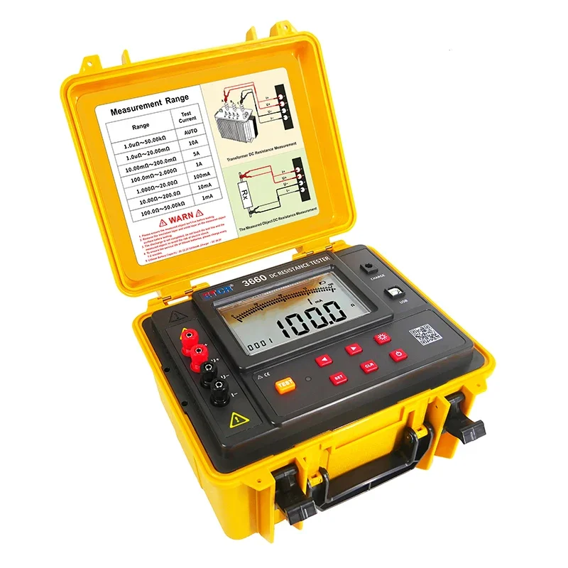 ETCR3660 High Accuracy DC Resistance Tester Commonly Used for Transformer Winding Resistance Measurement