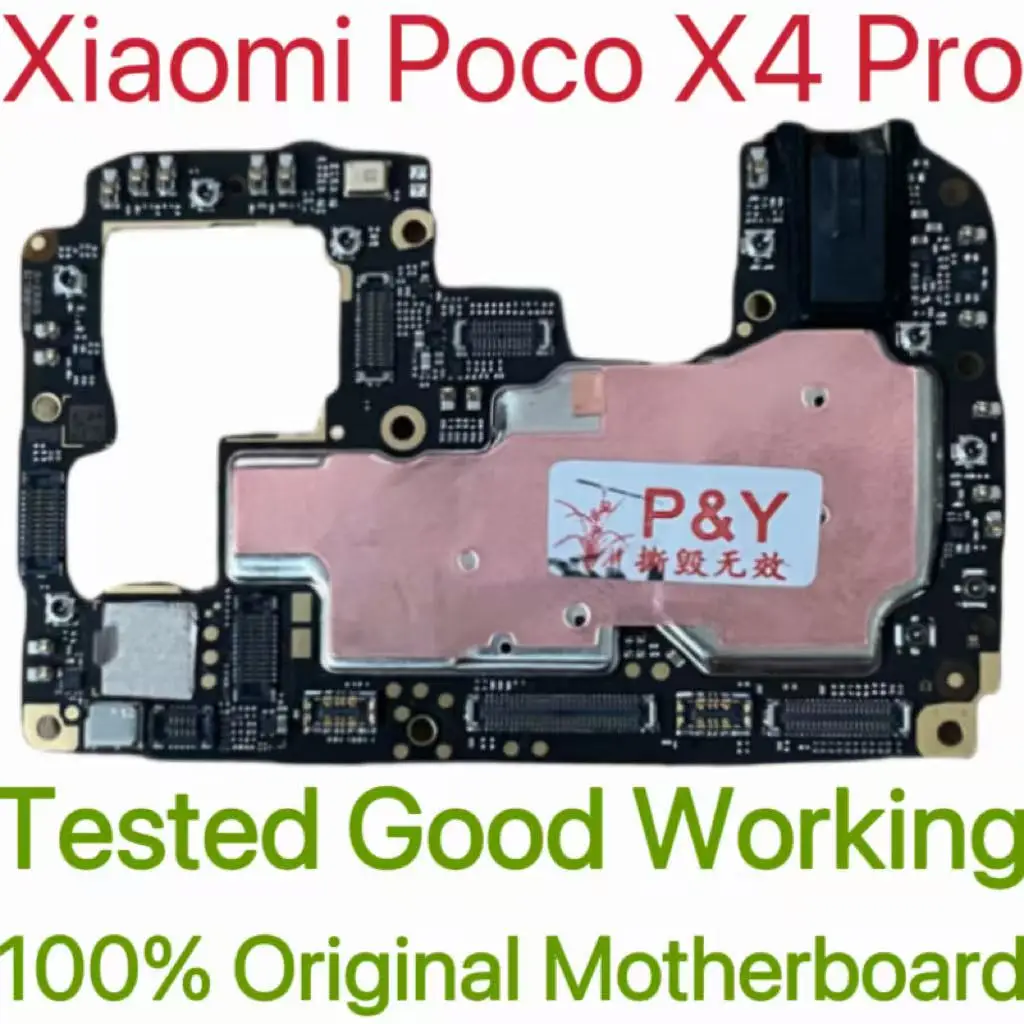 Origineel ontgrendeld moederbord voor Xiaomi Poco X4 Pro moederbord moederbord ontgrendeld met chips circuits flexkabel
