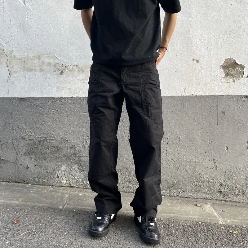 

Men's Overalls Retro Versatile Straight-leg Slacks