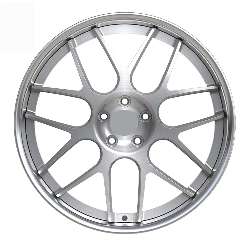 2 Piece Forged Brushed Polished 5x120 5x112 5x114.3 18 19 20 21 22 Inch Wheel For Racing Car Wheel