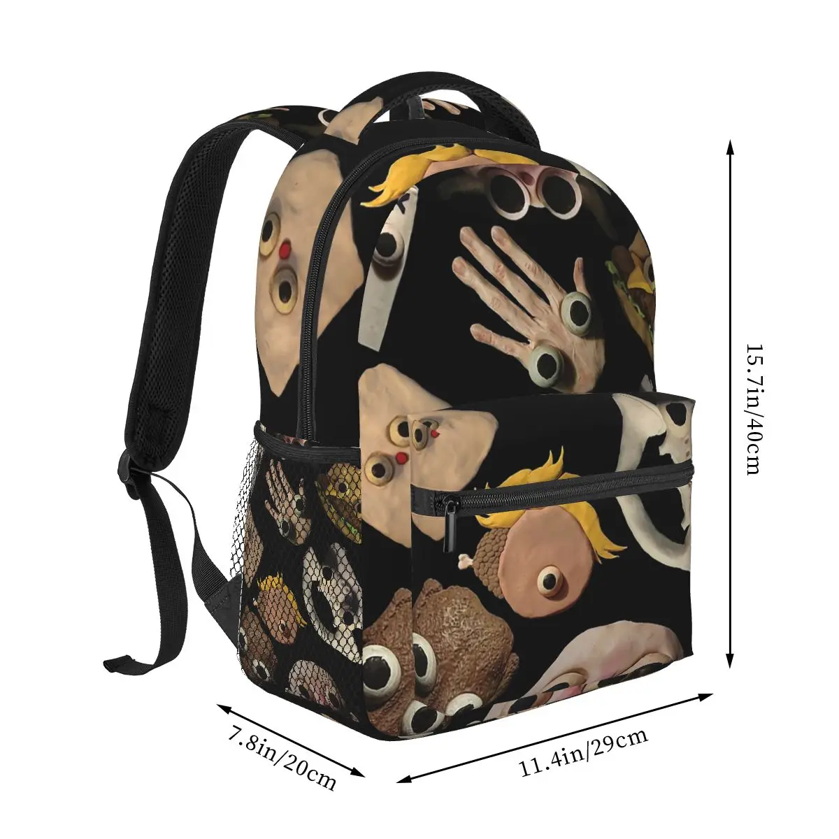 Jack Stauber-Mochilas Mix para Meninos e Meninas, Mochila Escolar para Estudantes, Mochila Laptop Cartoon, Bolsa de Ombro, Grande Capacidade