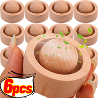 6/1PCS Wooden Essential Oil Diffuser Round Ball Aromatherapy Diffuser for Home Office Sustainable Fragrant Perfume Air Freshener