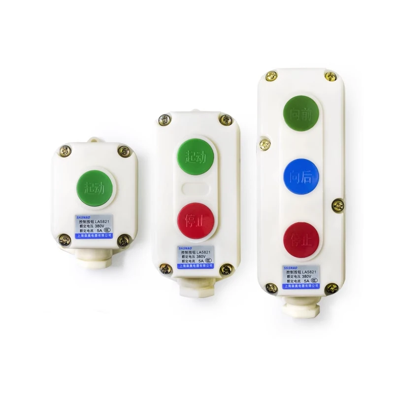 

LA5821 Explosion-Proof Pushbutton Switch Self-Resetting Corrosion-Resistant Start/Stop Control Switch Silver Contacts IP55 380V