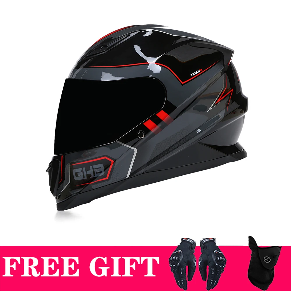 

Free Gifts DOT ECE Approved Full Face Motorcycle Helmet Cascos Motorbike Street Riding Casque Karting Racing Moto Capacetes Kask