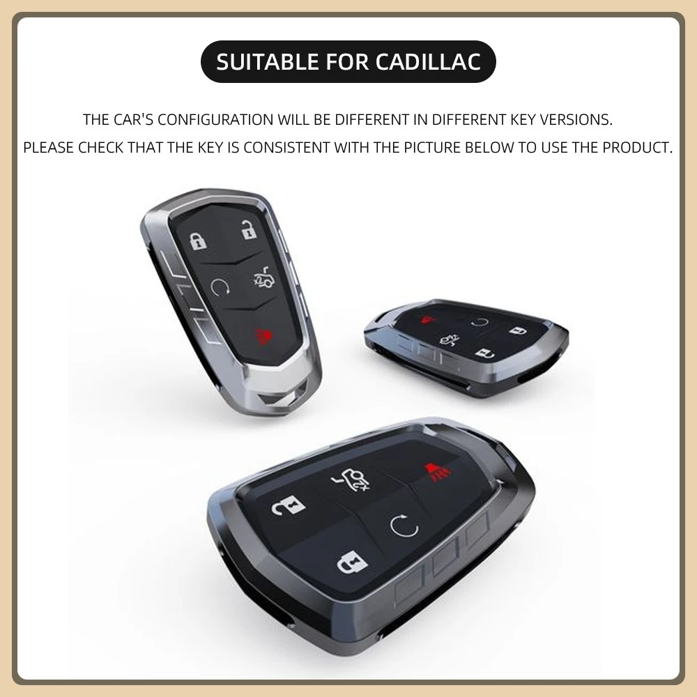 غطاء حافظة مفتاح السيارة لكاديلاك ATS CT6 CTS DTS XT5 Escalade ESV SRX STS XTS ELR 2014 - 2018 حامل مفتاح بعيد #2
