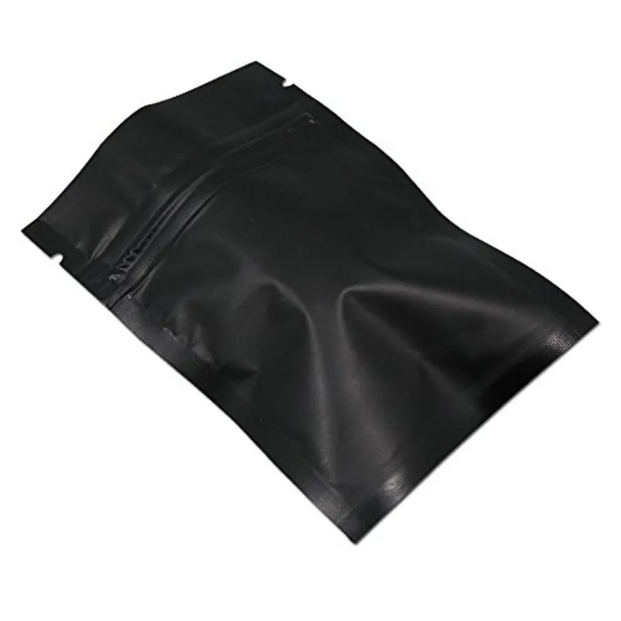 00 Pcs Black Mylar Bag Foil Resealable Bags 2.76x3.94 inch Zipper Seal Food Storage Bag Flat Candy Spice Seeds Envelopes Packet - view 2