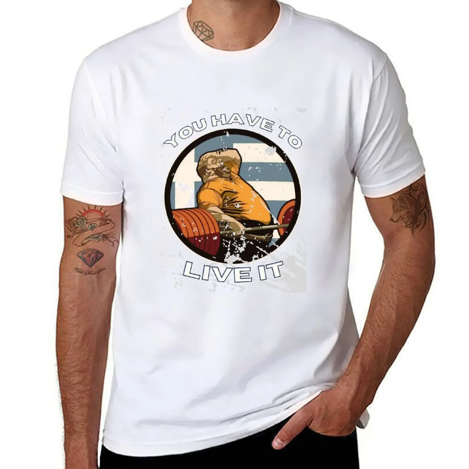 

kyriakos grizzly 'You Have to Live it' T-Shirt t shirt man designer graphic t shirts for man T-Shirt