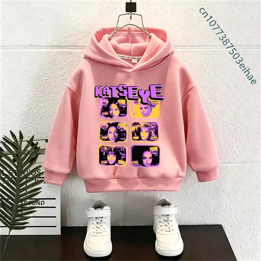 escolha-de-presente-de-ferias-katseye-kpop-roupas-infantis-moletons-com-capuz-para-meninos-e-meninas-conjuntos-casuais-de-sueter-com-capuz
