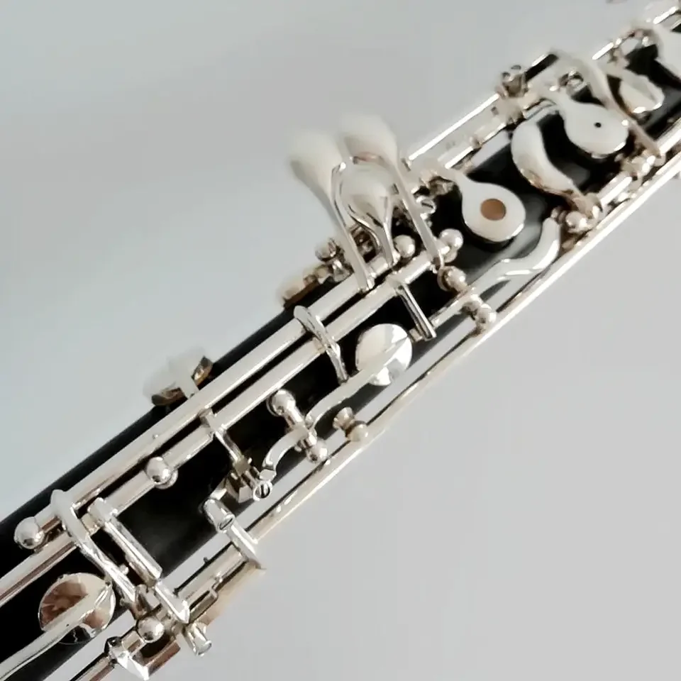 Instrumento de Oboe de llaves chapadas en plata de baquelita de calidad de grado profesional