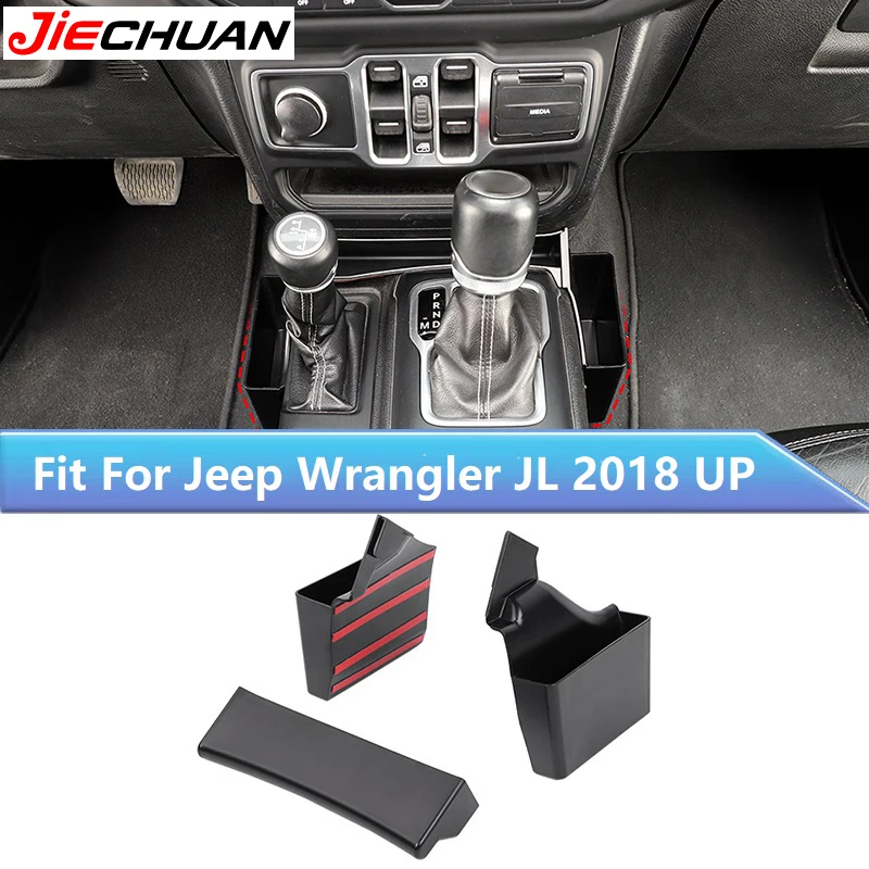 

JIECHUAN автомобильный ящик для хранения коробки передач, консоль переключения передач, боковой органайзер, подходит для Jeep Wrangler JL/JT Gladiator 2018, Up