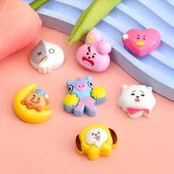 20Pcs Cute Macarons Animal Flatback Resin DIY Scrapbooking Patch Children Handmade Making Supplies Creative Phone Decor Material