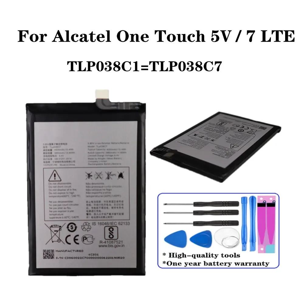 TLP038C7 TLP038C1 Battery For Alcatel 7 LTE OT-6062W OT-6062 Revvl 2 Plus /Alcatel One Touch 5V OT-5060A OT-5060D Batteria